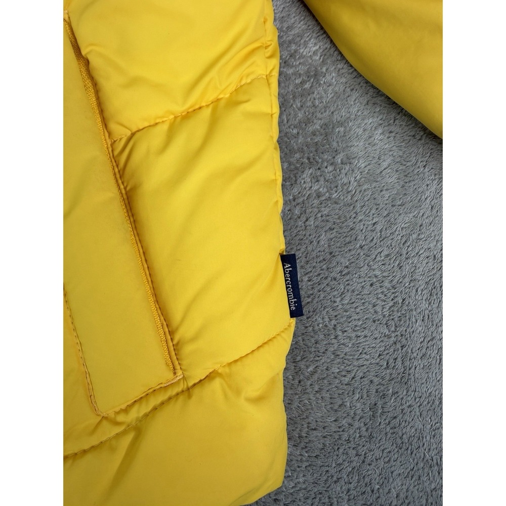Abercrombie & Fitch Quilted Puffer Jacket Women's Size Medium Yellow - Picture 4 of 10